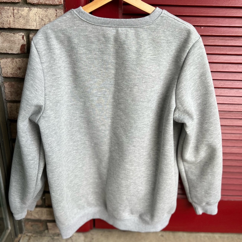 Boy Mama Grey Medium Fleece Crewneck Sweatshirt - Womens’s - Picture 6 of 7